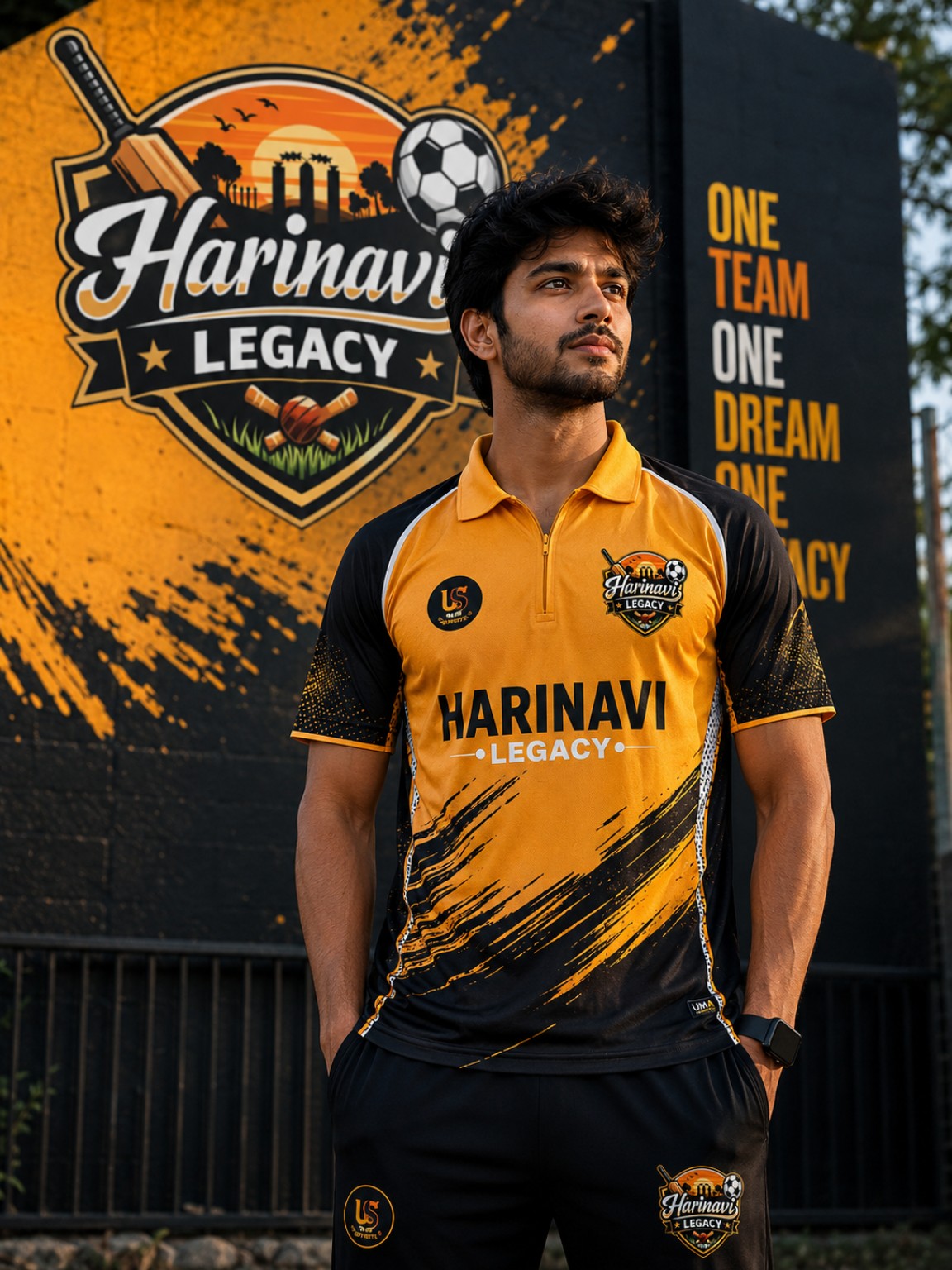 Model wearing Harinavi Legacy jersey